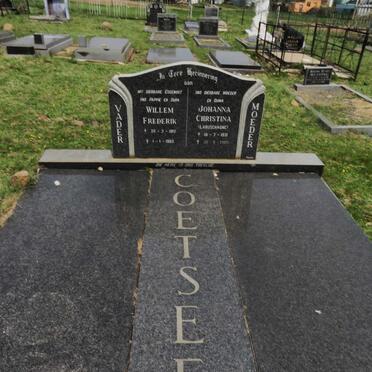 COETSEE Willem Frederik 1912-1982 &amp; Johanna Christina LABUSCHAGNE 1921-1995