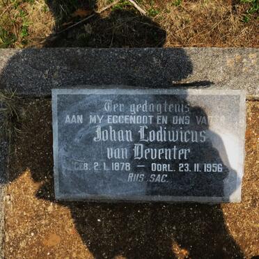 DEVENTER Johan Lodewicus, van 1878-1956