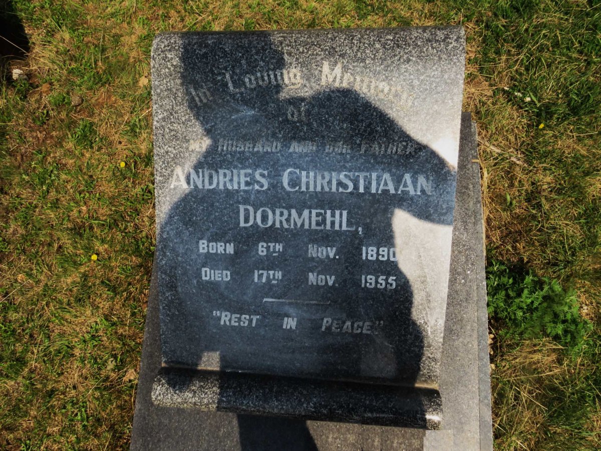 DORMEHL Andries Christiaan 1890-1955