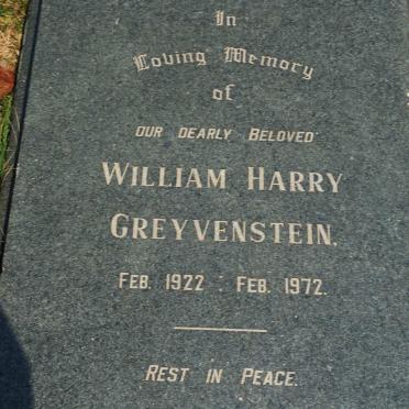 GREYVENSTEIN William Harry 1922-1972