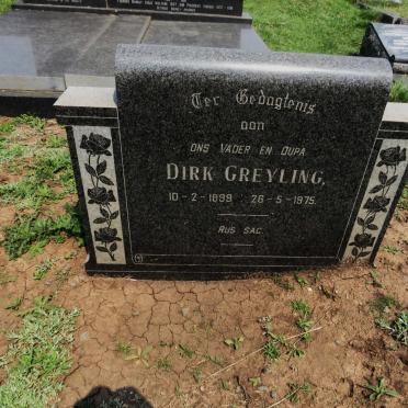 GREYLING Dirk 1899-1975