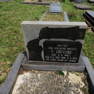 GREYLING F. nee V.D.WALT 1887-1975