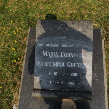 GREYLING Maria Cornelia Wilhelmina 1905-1980