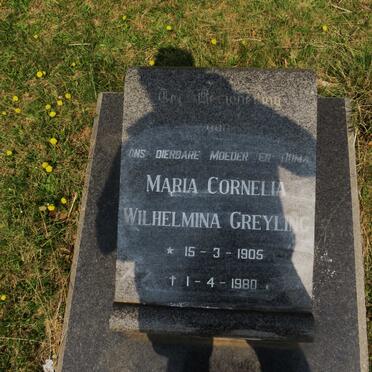 GREYLING Maria Cornelia Wilhelmina 1905-1980