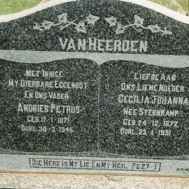 HEERDEN Andries Petrus, van 1871-1945 &amp; Cecilia Johanna STEENKAMP 1872-1951