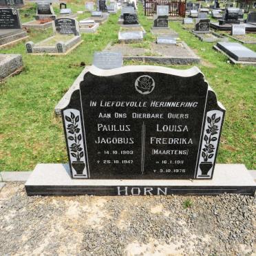 HORN Paulus Jacobus 1903-1947 &amp; Louisa Fredrika MAARTENS 1911-1975