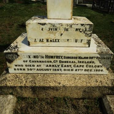 HUMFREY Brabazon Alexander 1867-1906