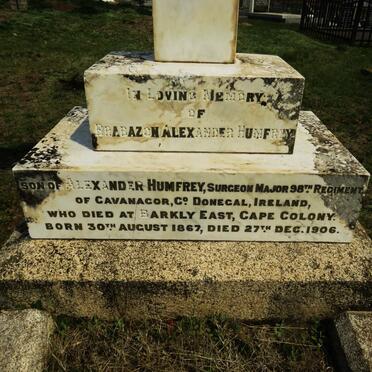 HUMFREY Brabazon Alexander 1867-1906