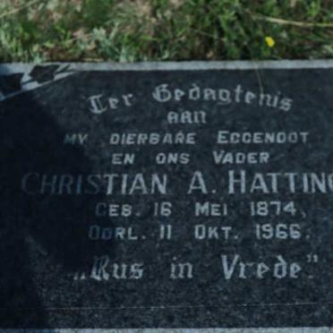 HATTINGH Christian A. 1874-1966