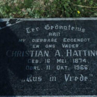 HATTINGH Christian A. 1874-1966