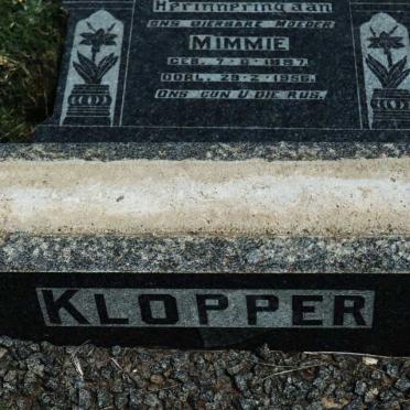 KLOPPER Mimmie 1887-1956