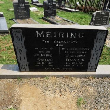 MEIRING Wilhelmina Elizabeth 1928-1976 :: MEIRING J.H. 1987-1988