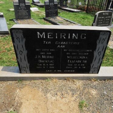 MEIRING Wilhelmina Elizabeth 1928-1976 :: MEIRING J.H. 1987-1988