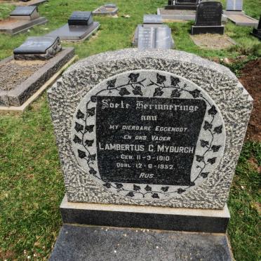 MYBURGH Lambertus C. 1910-1952