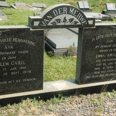 MERWE Willem Carel, van der 1906-1976 &amp; Emma Amalia GREYVENSTEIN 1907-1970