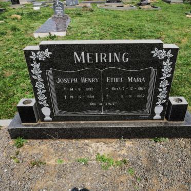 MEIRING Joseph Henry 1892-1984 &amp; Ethel Maria DRY 1904-1992