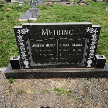 MEIRING Joseph Henry 1892-1984 &amp; Ethel Maria DRY 1904-1992