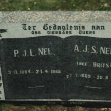 NEL P.J.L. 1884-1969 &amp; A.J.S. BRITS 1869-1966