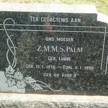 PALM Z.M.M.S. nee LUBBE 1870-1956