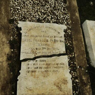 PARSONS Sarel Francois 1902-1923