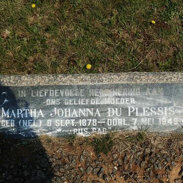 PLESSIS Martha Johanna, du nee NEL 1878-1949