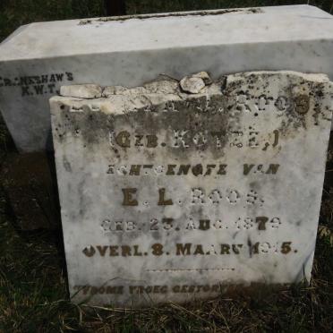 ROOS ? nee KOTZE 1879-1915