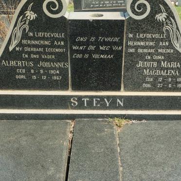 STEYN Albertus Johannes 1904-1967 &amp; Judith Maria Magdalena 1910-1980