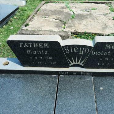 STEYN Manie 1891-1972 &amp; Violet Matilda 1893-1974