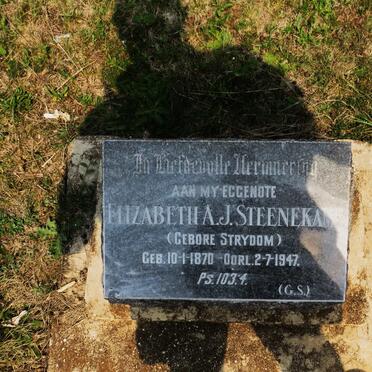 STEENEKAMP Elizabeth A.J. nee STRYDOM 1870-1947