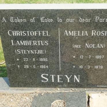 STEYN Christoffel Lambertus 1895-1964 &amp; Amelia Rosina NOLAN 1897-1979