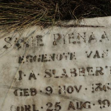 SLABBERT Sarie nee PIENAAR 1868-1940