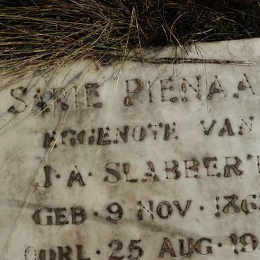 SLABBERT Sarie nee PIENAAR 1868-1940