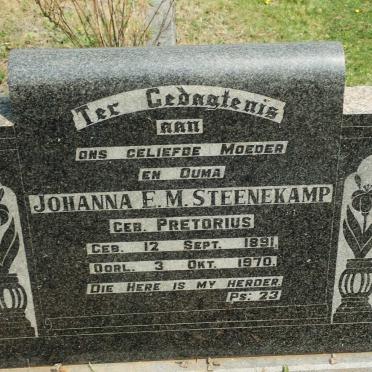 STEENEKAMP Johanna E.M. nee PRETORIUS 1891-1970