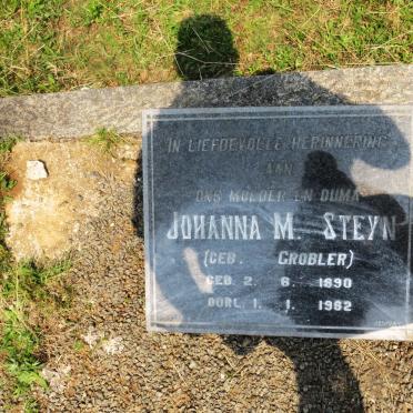 STEYN Johanna M. nee GROBLER 1890-1982