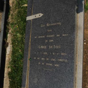 TOIT Gawie, du 1908-1980