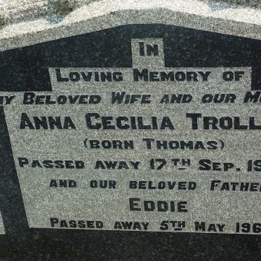 TROLLIP Eddie -1964 &amp; Anna Cecilia THOMAS -1940