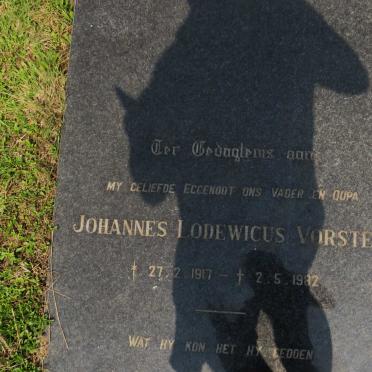 VORSTER Johannes Lodewicus 1917-1982