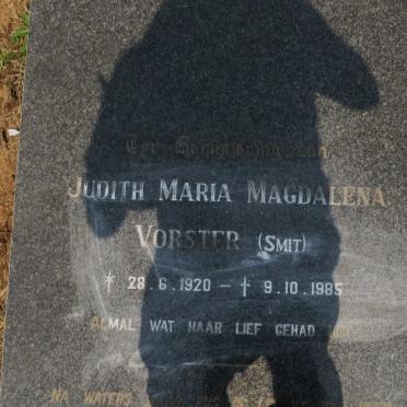 VORSTER Judith Maria Magdalena nee SMIT 1920-1985