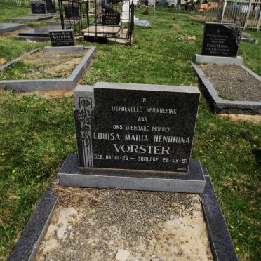 VORSTER Louisa Maria Hendrina 1926-1997