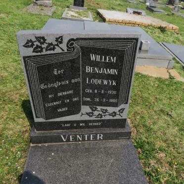 VENTER Willem Benjamin Lodewyk 1930-1985