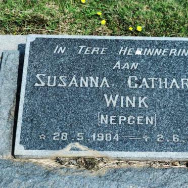 WINK Susanna Catharina nee NEPGEN 1904-1975