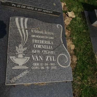 ZYL Frederika Cornelia, van nee CRONJE 1913-2003