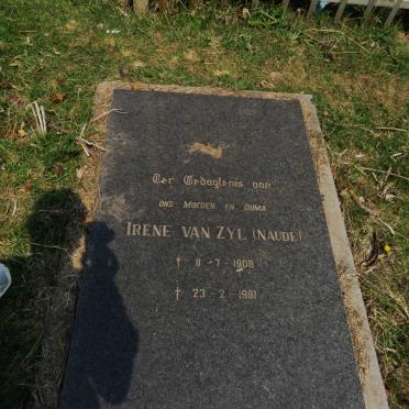ZYL Irene, van nee NAUDE 1908-1981