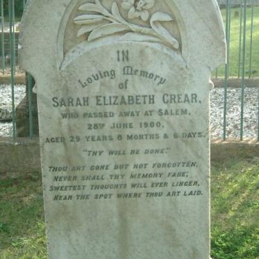 CREAR Sarah Elizabeth - 1900