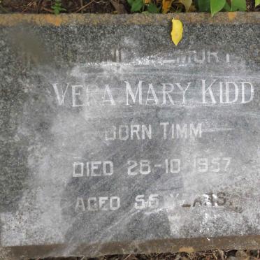 KIDD Vera Mary nee TIMM -1957