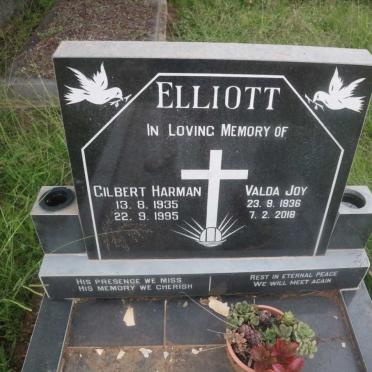 ELLIOTT Gilbert Harman 1935-1995 &amp; Valda Joy 1936-2018