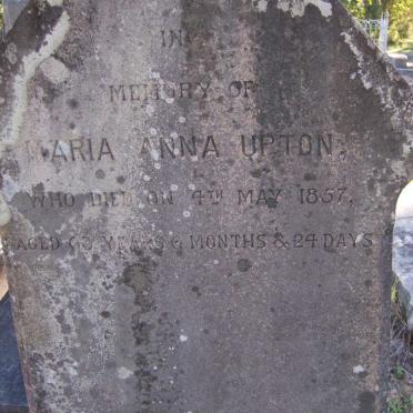 UPTON Maria Anna -1857