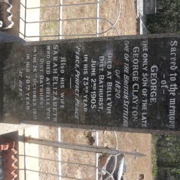 CLAYTON George -1905 &amp; Sarah Elizabeth -1911