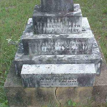 FARLEY Henry G. 1844-1931 &amp; Elizabeth Judith 1841-1930