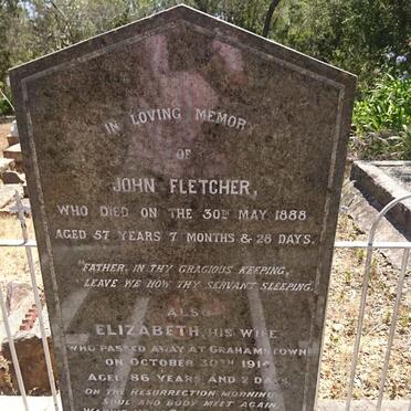 FLETCHER John -1888 &amp; Elizabeth -1914